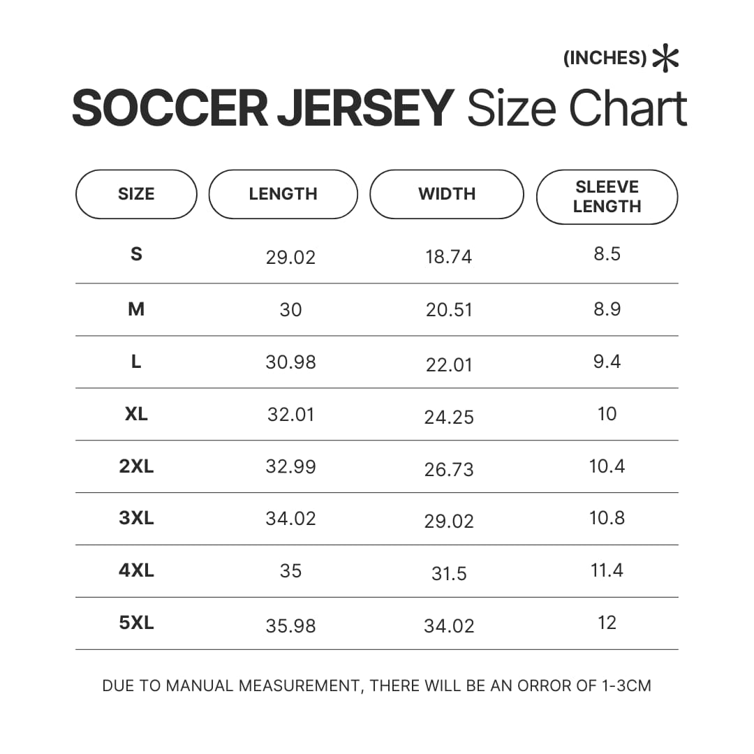 Product size chart